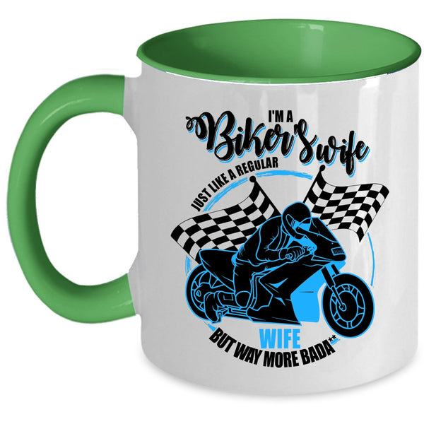 Cool Gift For Biker's Wife Coffee Mug, I'm A Biker's Wife Accent Mug