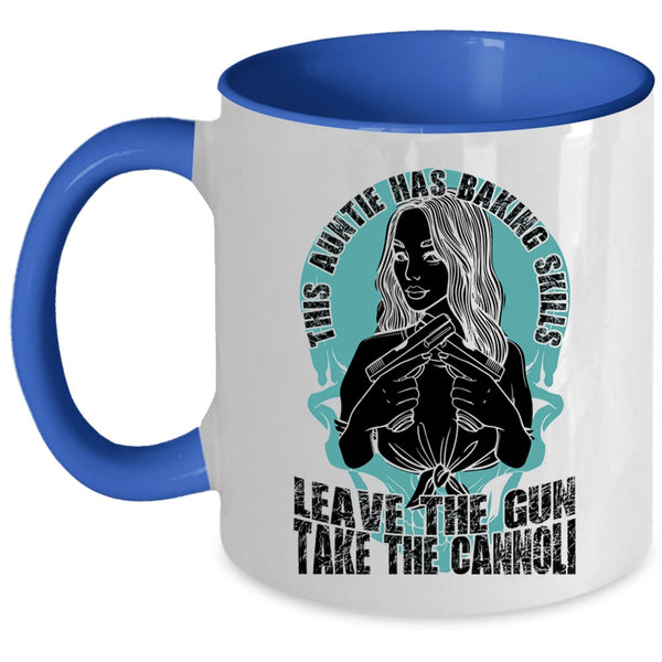 Funny Gift For Auntie Coffee Mug, This Auntie Has Baking Skills Accent Mug