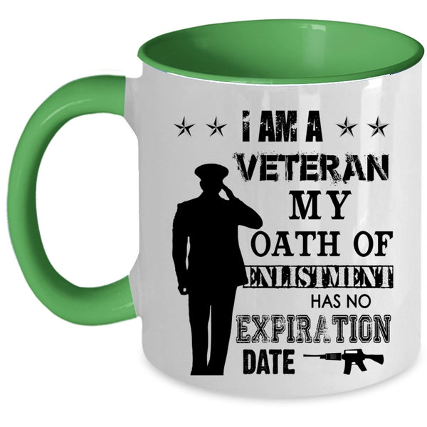 Awesome Gift For Veteran Coffee Mug, I Am A Veteran Accent Mug