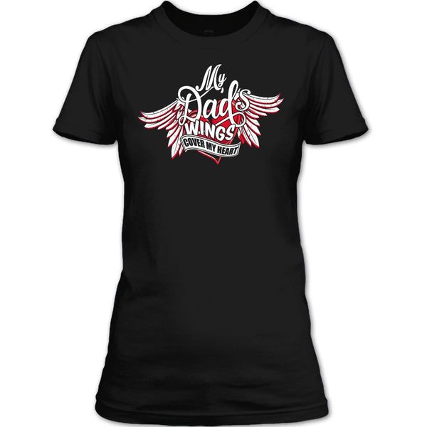 My Dad Wing's Cover My Heart T Shirt, Dad's Wing T Shirt