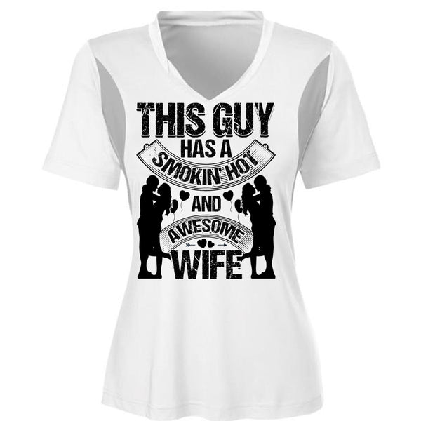 Smoking Hot And Awesome Wife T Shirt, I Love Husband T Shirt, Awesome T-Shirts