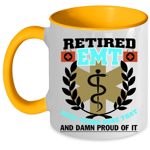 Cool Retirement Coffee Mug, Retired Emt Accent Mug