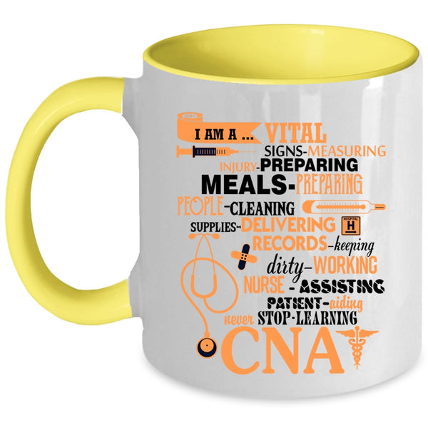 Nurse Assisting Coffee Mug, I Am A CNA Accent Mug