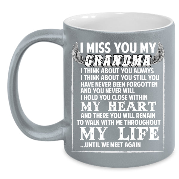 I Miss You My Grandma Coffee Mug, Cute Gift For Grandkids Coffee Cup