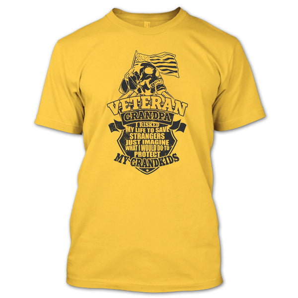 Veteran Grandpa T Shirt, To Protect My Grandkids T Shirt