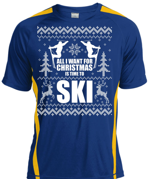 All I Want For Christmas Is Time To Ski T Shirt, Being A Skier T Shirt, Cool Shirt