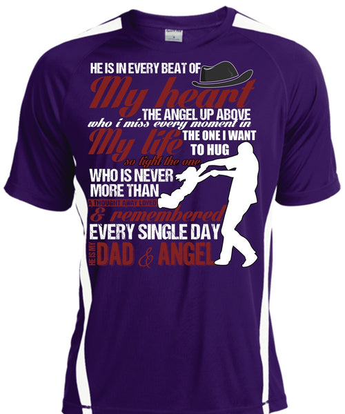He Is My Dad And Angel T Shirt, My Heart T Shirt, Cool Shirt