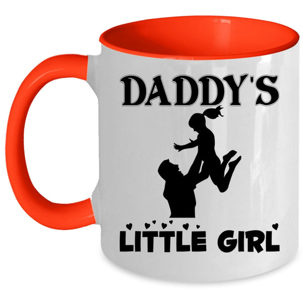 Father And Daughter Coffee Mug, Daddy's Little Girl Accent Mug