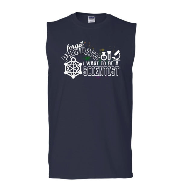 Forget Princess T Shirt, I Want To Be A Scientist Tank Top (Men's Cotton Sleeveless)
