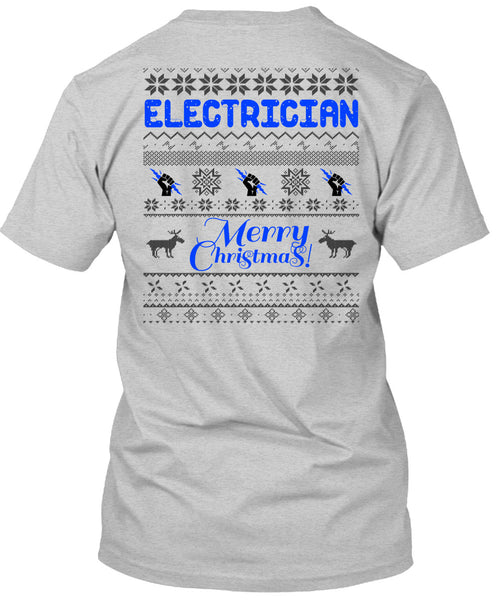 Electrician Merry Christmas T Shirt, Winter Holiday T Shirt