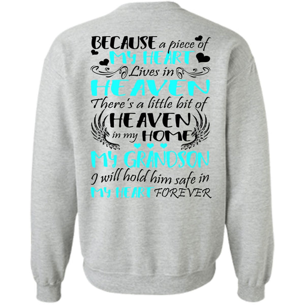 I Love Grandson T Shirt, Heaven In My Home My Grandson Sweatshirt