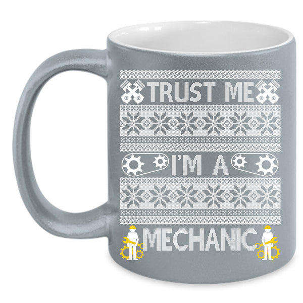 Trust Me I'm A Mechanic Coffee Mug, Merry Christmas Coffee Cup
