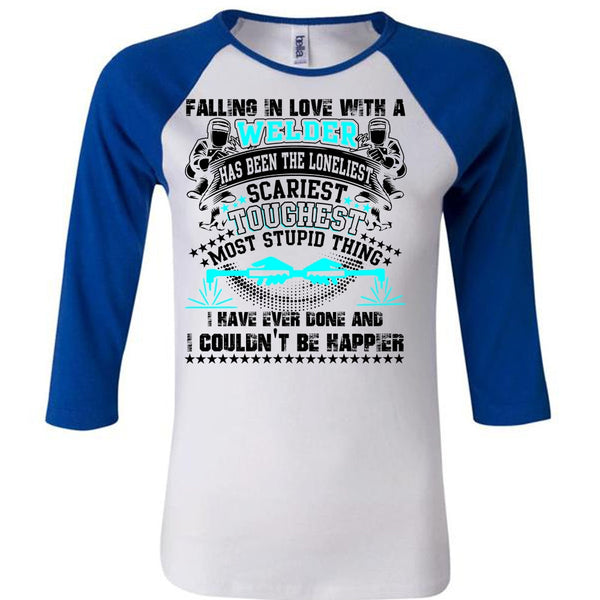 Falling In Love With A Welder T Shirt, I Love Welding T Shirt, Awesome T-Shirts