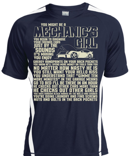 You Might Be A Mechanic's Girl T Shirt, He Checks Out Other Girls T Shirt, Cool Shirt