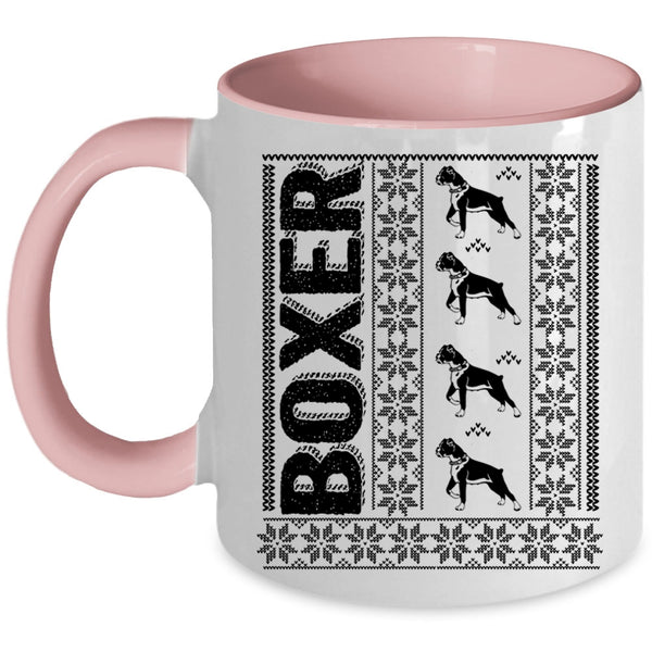 Christmas Gift For Daughter Coffee Mug, Cute Boxer Accent Mug