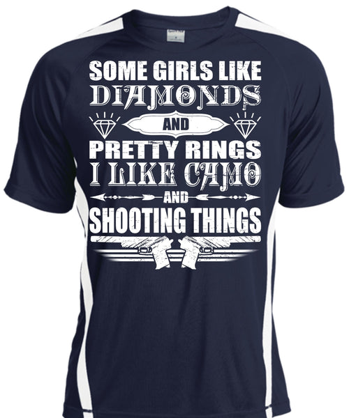 I Like Camo And Shooting Things T Shirt, Girls Like Diamonds T Shirt, Cool Shirt