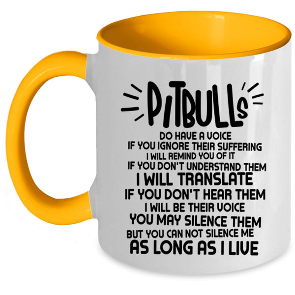 Lovely Pit Bull Lovers Coffee Mug, Pitbulls Accent Mug