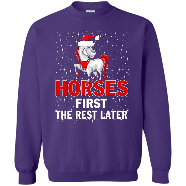 Coolest Equestrian T Shirt, Equestrian Merry Christmas Sweatshirt