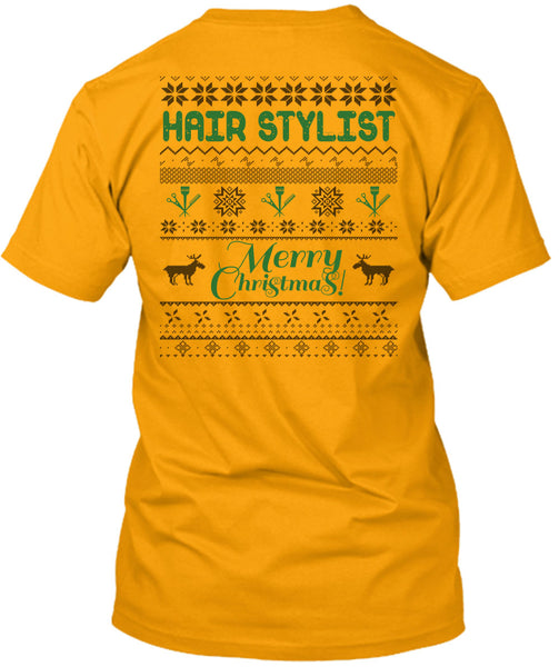 Hair Stylist Merry Christmas T Shirt, I Love Hair Stylist T Shirt