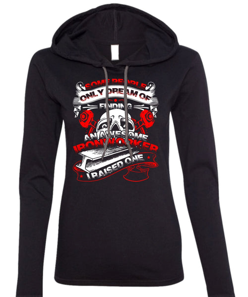 Awesome Ironworker T Shirt, Being An Ironworker T Shirt (Anvil Ladies Ringspun Hooded)