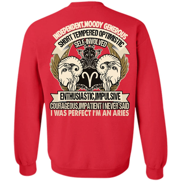 Short Tempered Optimistic T Shirt, I Love Aries Sweatshirt
