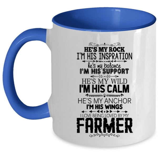 I Love Farmer Coffee Mug, I Love Being Loved By My Farmer Accent Mug