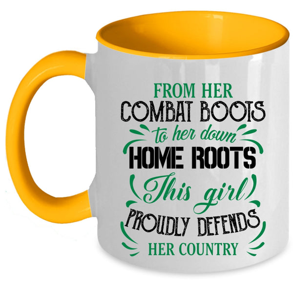 Cute Veterans Coffee Mug, This Girl Proudly Defends Her Country Accent Mug