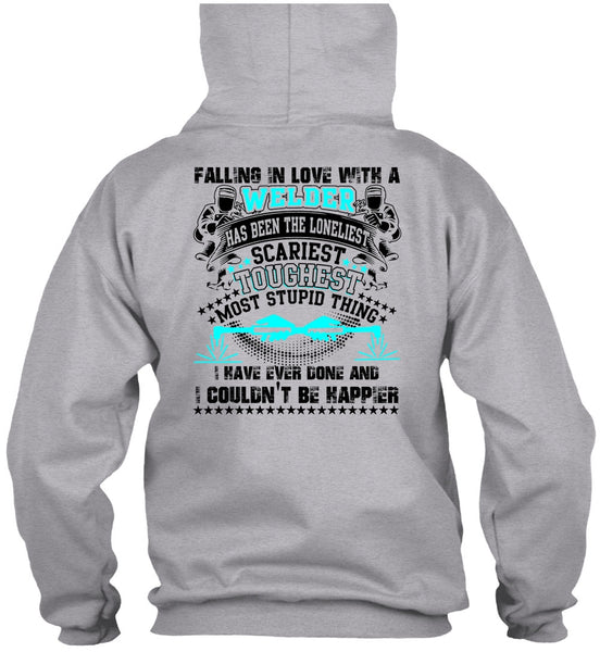 Falling In Love With A Welder T Shirt, I Love Welding T Shirt