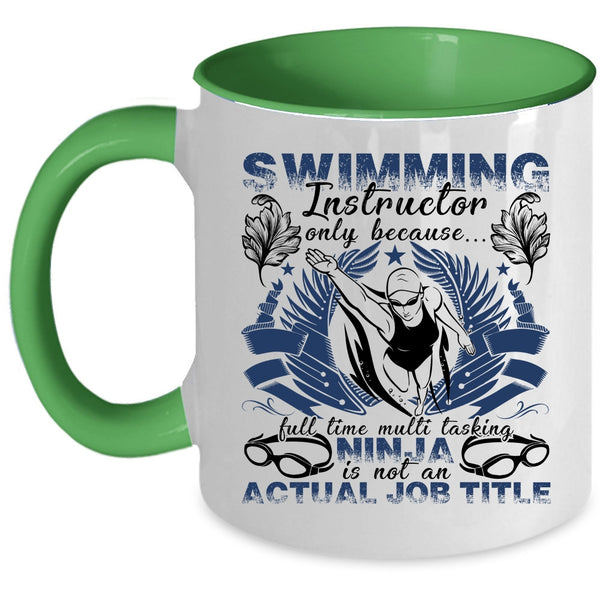 Cute Gift For Instructor Coffee Mug, Swimming Instructor Accent Mug