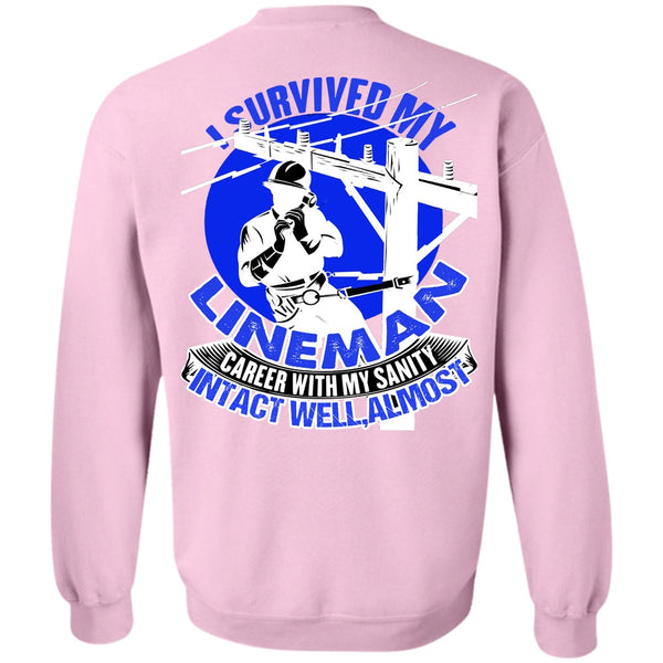 Being A Lineman T Shirt, I Survived My Lineman Sweatshirt