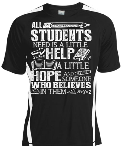 A black t-shirt with the shopify logo