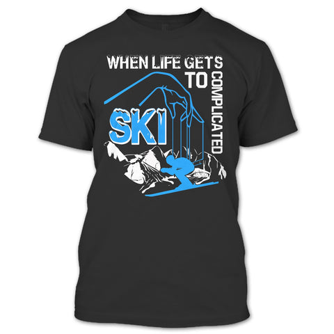 A black t-shirt with the shopify logo