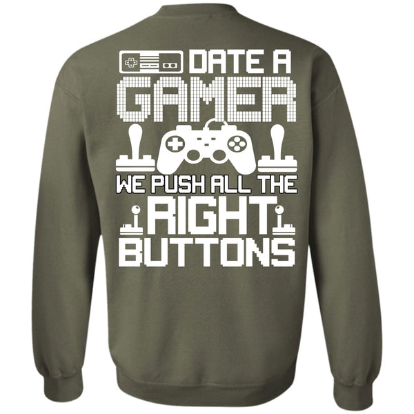 Right Buttons T Shirt, I Love Gaming Sweatshirt