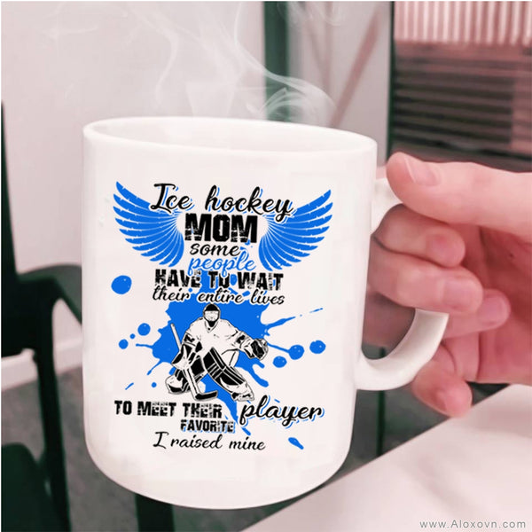 My Favorite Hockey Player Coffee Mug, Ice Hockey Mom Cup