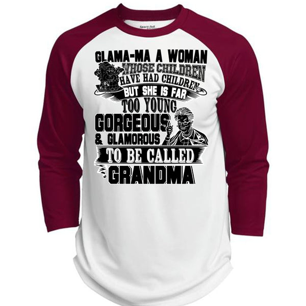 Glamorous To Be Called Grandma T Shirt, I Love Nana T Shirt, Awesome T-Shirts  (Polyester Game Baseball Jersey)
