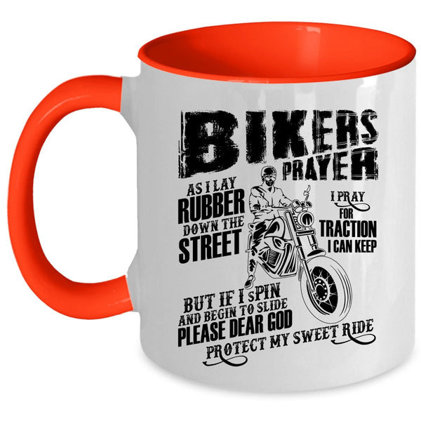 Cool Gift For Bikers Coffee Mug, Biker's Prayer Accent Mug