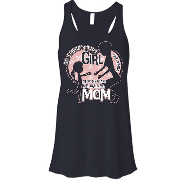 She Kinda Stole My Heart T Shirt, He Calls Me Mom Tank Top