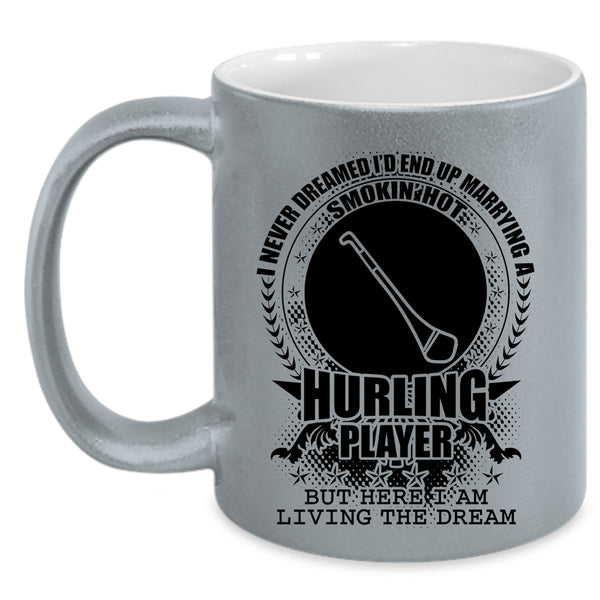 Just Married Coffee Mug, I'd End Up Marrying A Hot Hurling Player Accent Mug