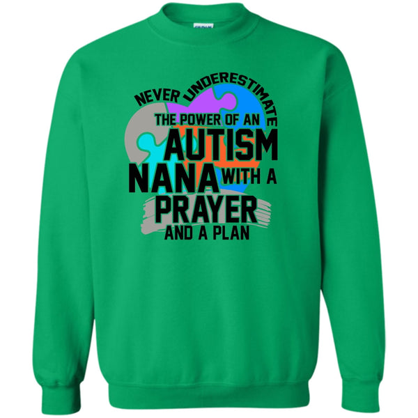 Coolest Autism Nana T Shirt, Never Underestimate Sweatshirt