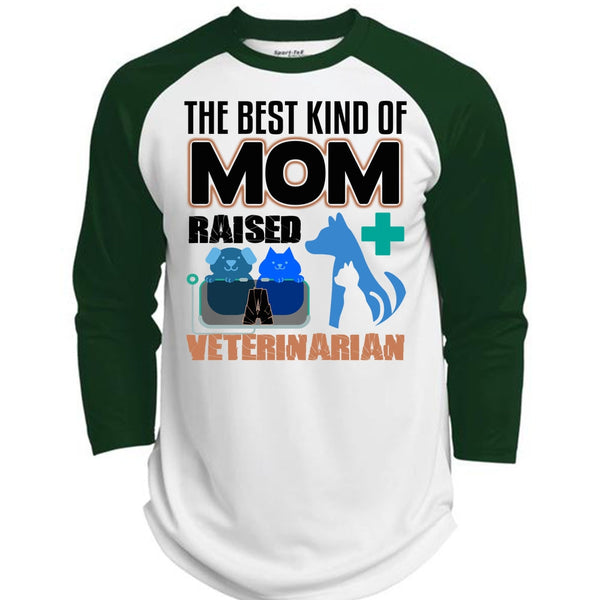 The Best Kind Of Mom Raised A Veterinarian T Shirt, I Love My Dog T Shirt, Awesome T-Shirts  (Polyester Game Baseball Jersey)