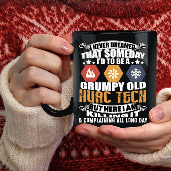 I'd To Be A Grampy Old Hvac Tech Coffee Mug, Cool Grandpa Coffee Cup