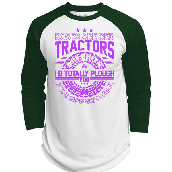 Roses Are Red Tractors T Shirt, I Love Tractor T Shirt, Awesome T-Shirts  (Polyester Game Baseball Jersey)