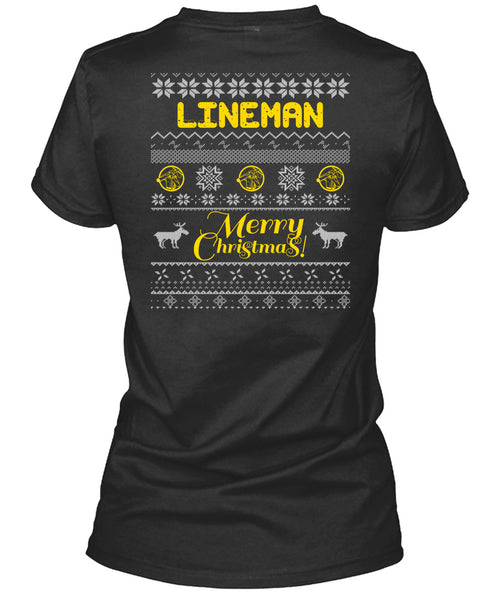 Lineman Merry Christmas T Shirt, Being A Lineman T Shirt