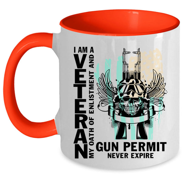 Funny Gift For Grandpa Coffee Mug, I Am A Veteran Accent Mug