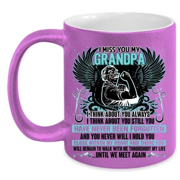 Awesome Grandpa Coffee Mug, I Miss You My Grandpa Accent Mug