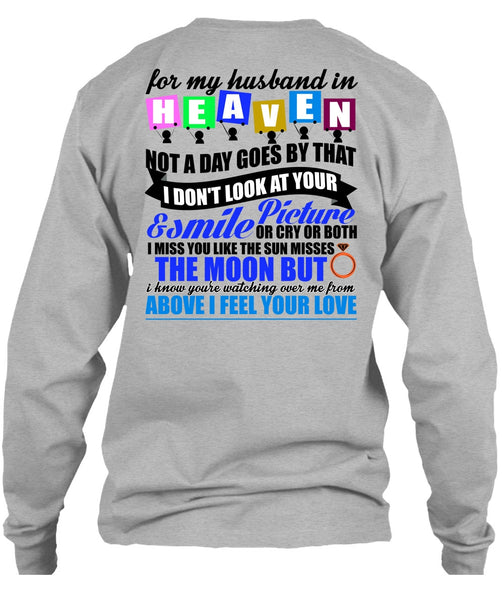 For My Husband In Heaven T Shirt, I Love Husband T Shirt