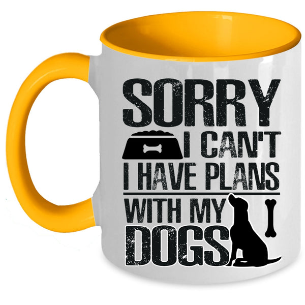 Awesome Dogs Coffee Mug, I Have Plans With My Dogs Accent Mug