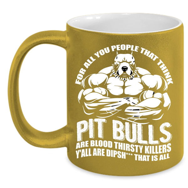 Cool Pit Bulls Coffee Mug, Funny Gift For Pitbull Loves Coffee Cup