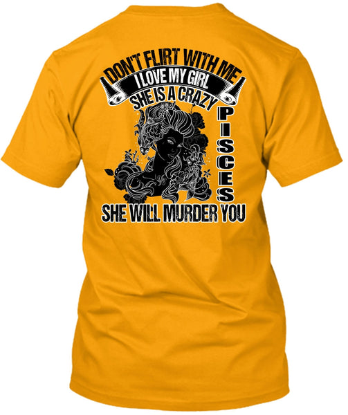 She Is A Crazy Pisces T Shirt, I Love Pisces T Shirt