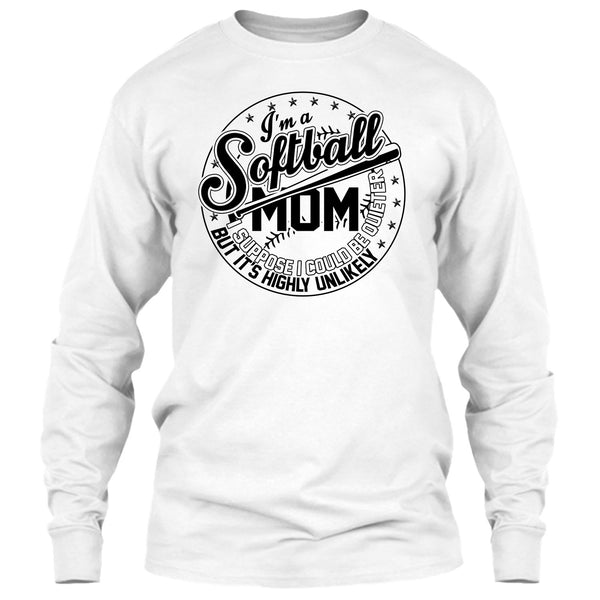 I'm A Softball Mom T Shirt, Sporty Mom T Shirt